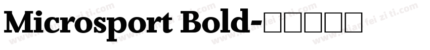 Microsport Bold字体转换